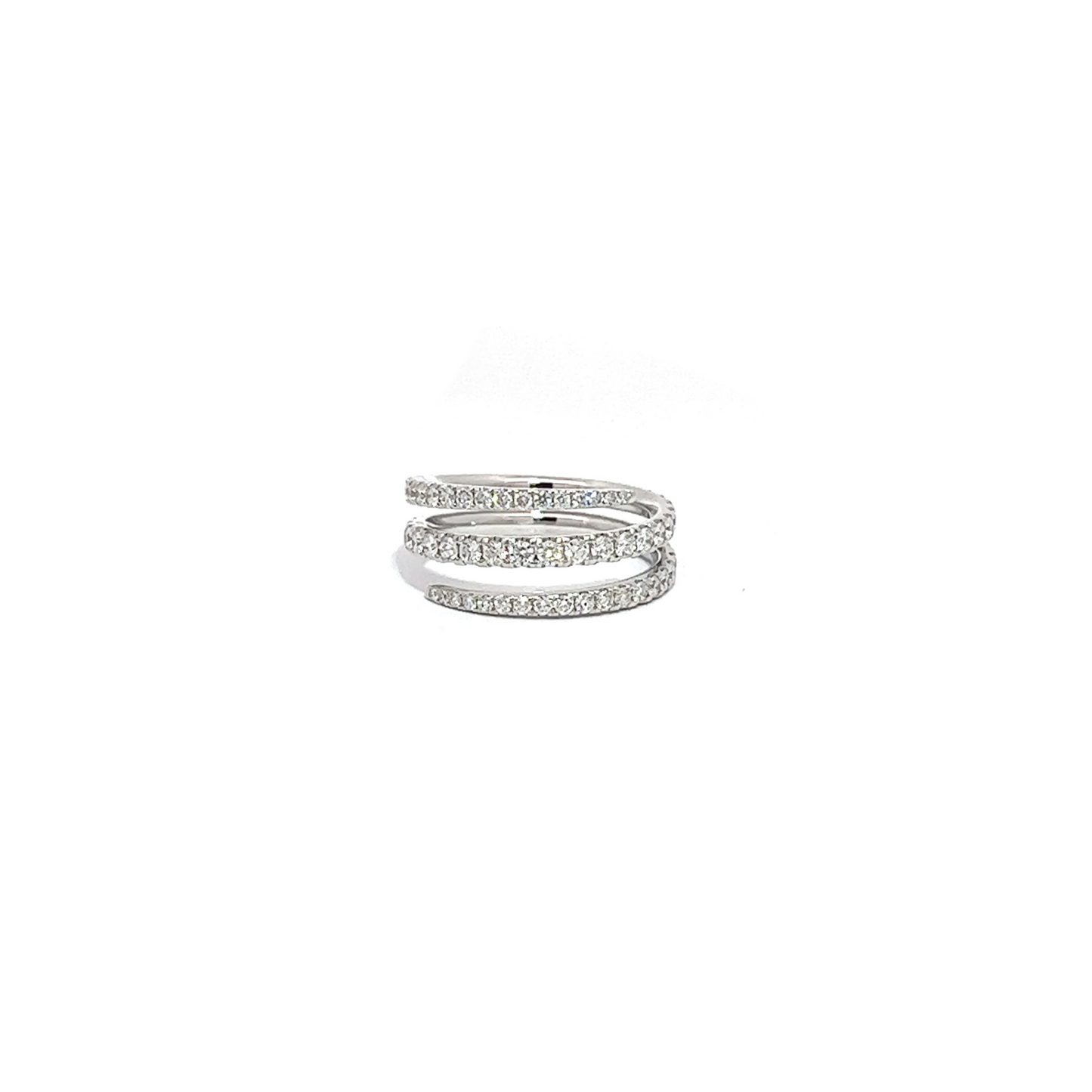 Triple Coil Diamond Ring