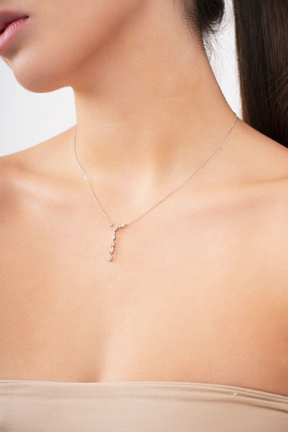 Diamond Drop Chain Necklace