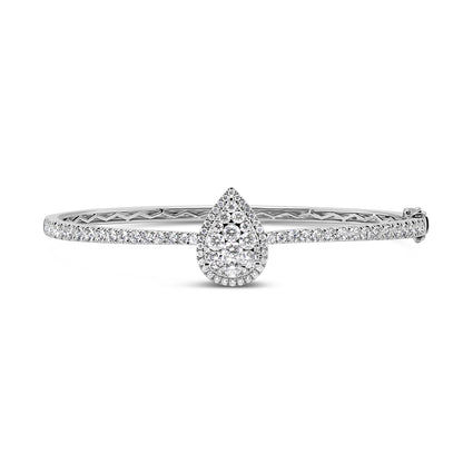 Teardrop Illusion Diamond Bangle