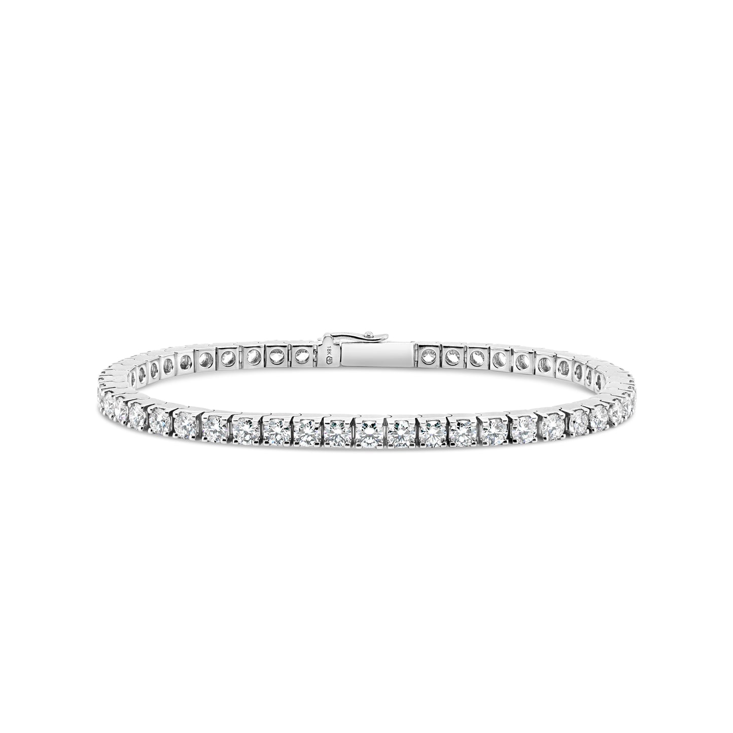 Chunky White Gold Diamond Tennis Bracelet