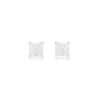 Lab-Grown Cushion Cut Stud Earrings