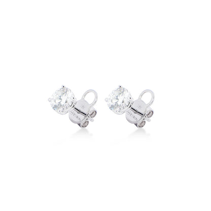 Lab-grown Round Solitaire Stud Earrings