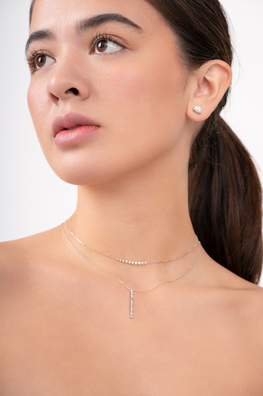 12 Solitaire Diamonds Chain Necklace