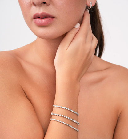 Lab-grown Round Diamond Tennis Bracelet