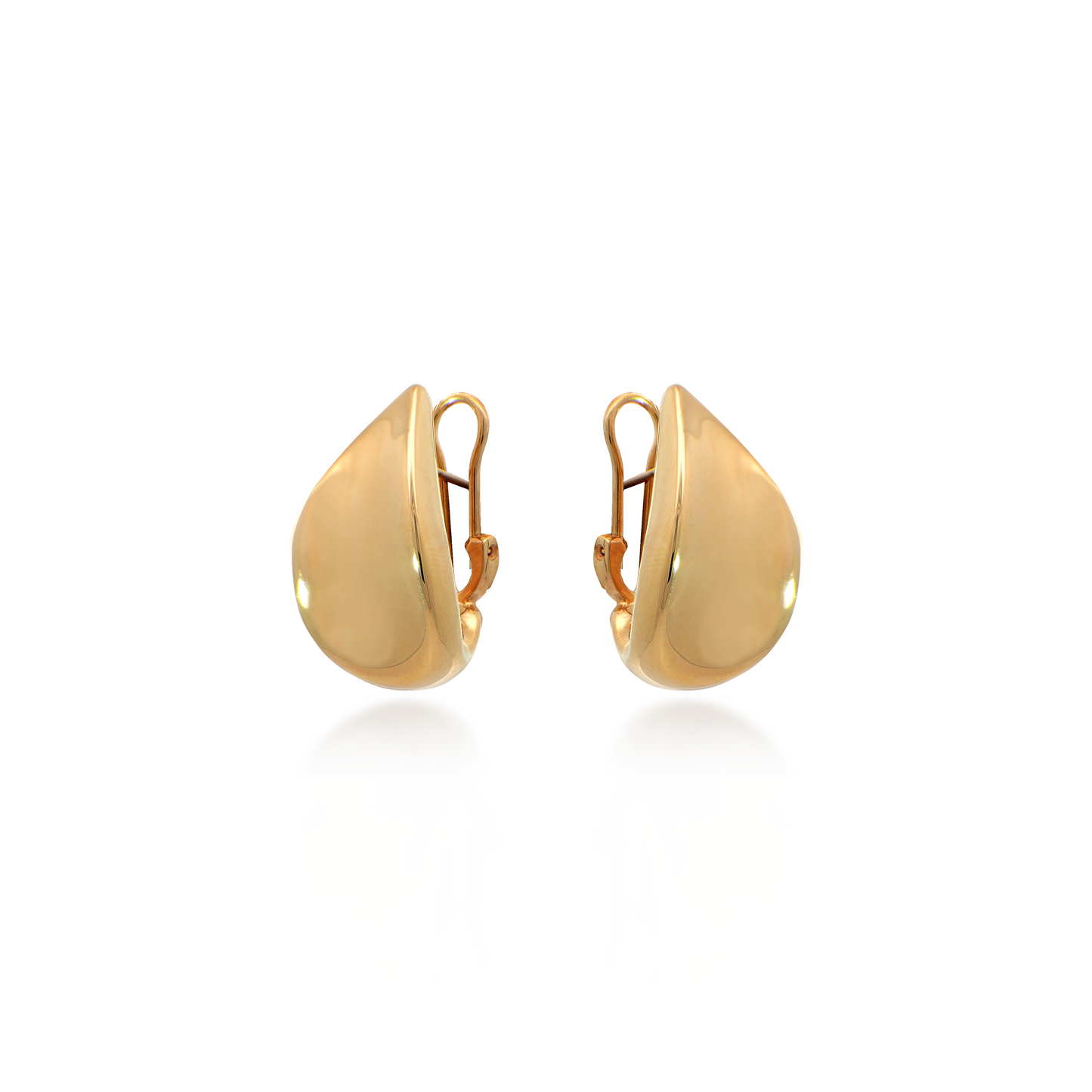 Yellow Gold Teardrop Stud Earrings