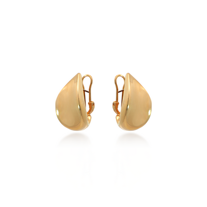 Yellow Gold Teardrop Stud Earrings