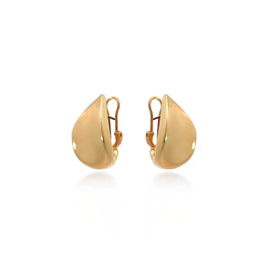 Yellow Gold Teardrop Stud Earrings