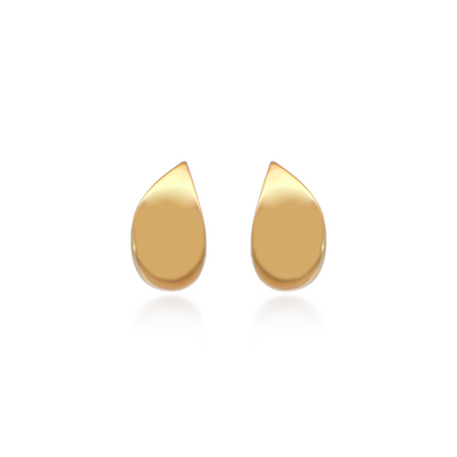 Yellow Gold Teardrop Stud Earrings