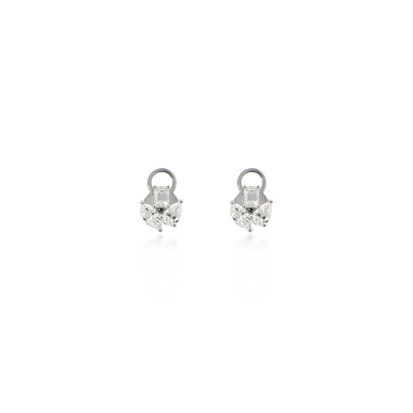 Tri-Cluster Diamond Earrings