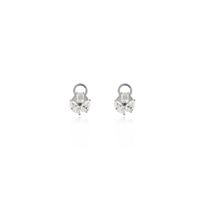 Tri-Cluster Diamond Earrings