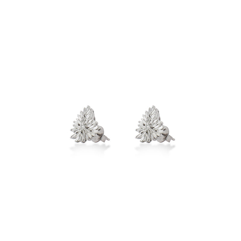 Illusion Diamond Heart Shaped Stud Earrings