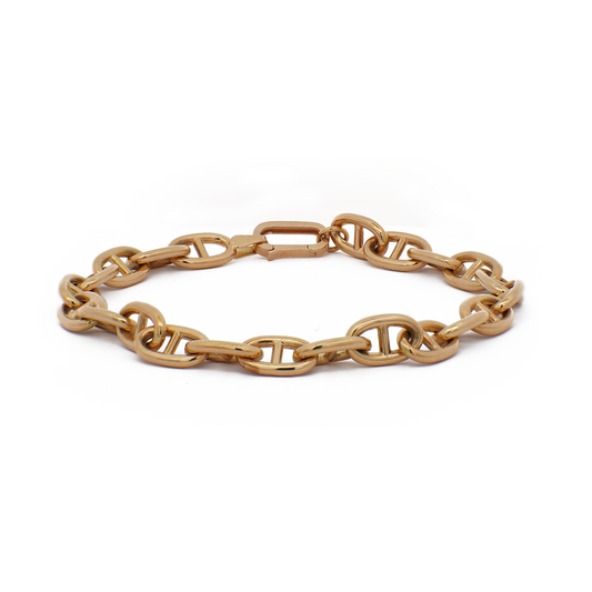 Interlocking Chain Bracelet in Yellow Gold