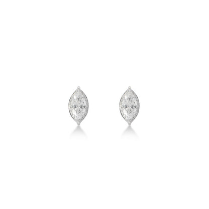 Marquise with Halo Stud Earrings