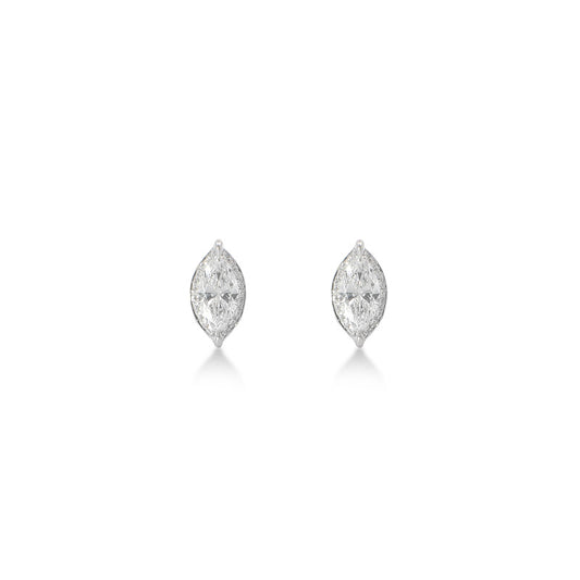 Marquise with Halo Stud Earrings