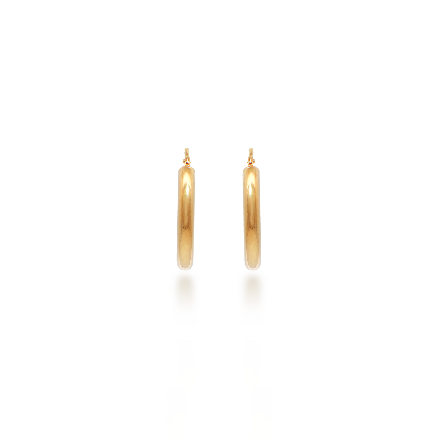 Yellow Gold Classic Hoop Earrings (Small)