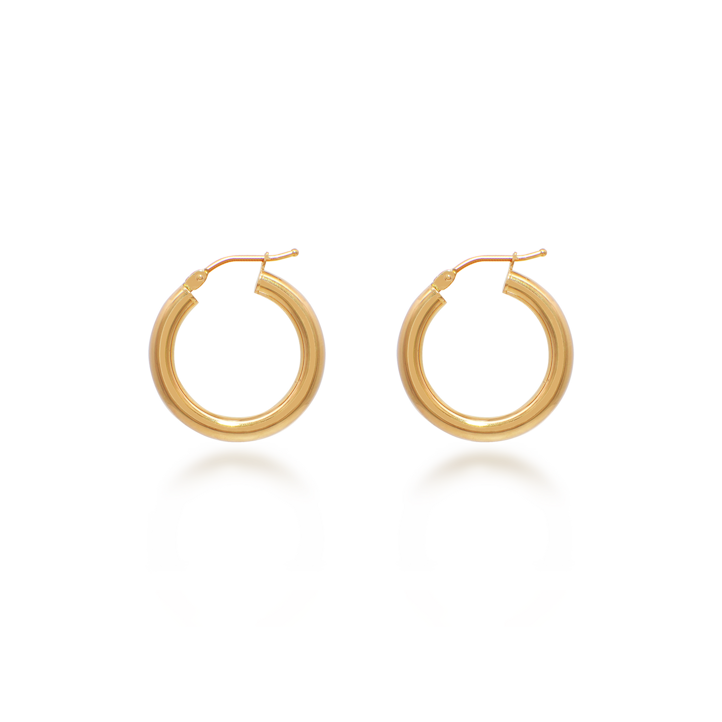 Yellow Gold Classic Hoop Earrings (Small)