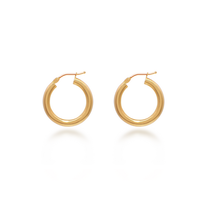 Yellow Gold Classic Hoop Earrings (Small)