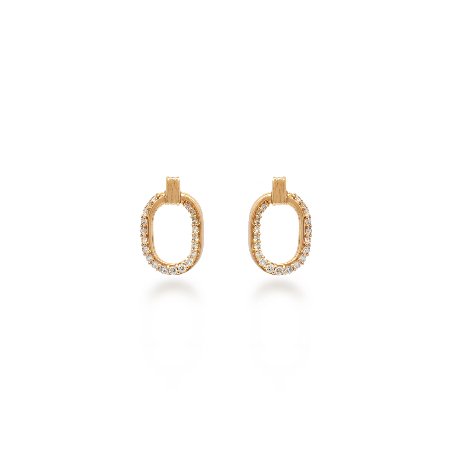 Round Diamond Knocker Earrings