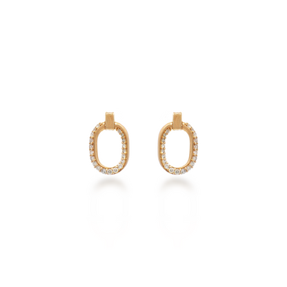 Round Diamond Knocker Earrings