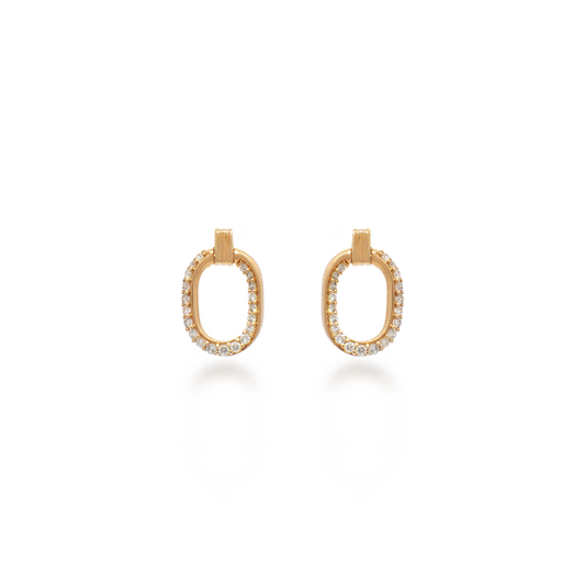 Round Diamond Knocker Earrings