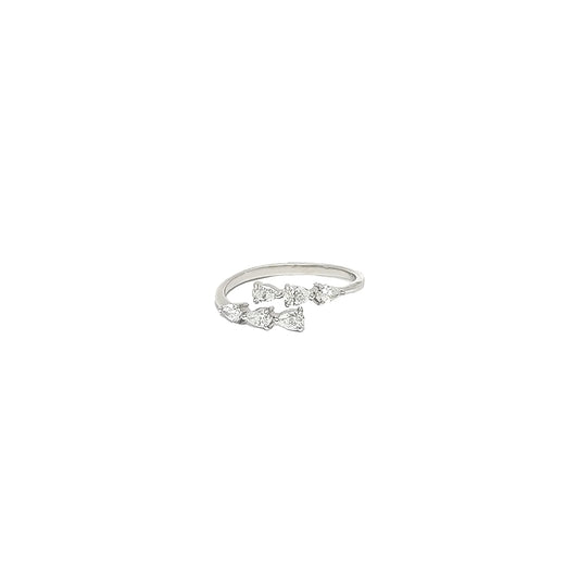 Pear Diamond Coil Ring