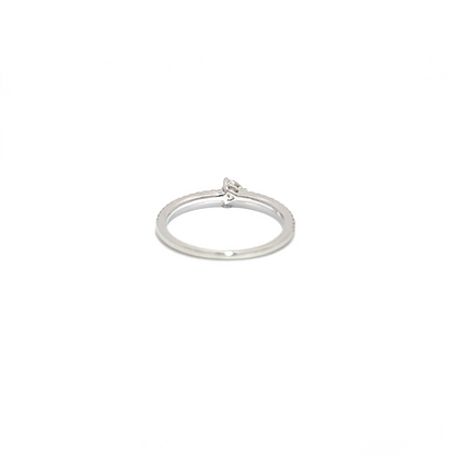 Heart Pave Half Eternity Ring