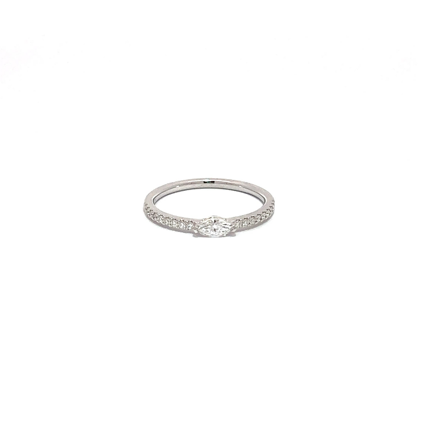 Large Marquise Half Eternity Ring