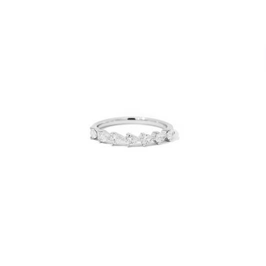 Pear Diamond Half Eternity Ring