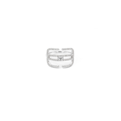 EIRIN Minimalist Logo Ring in White Gold