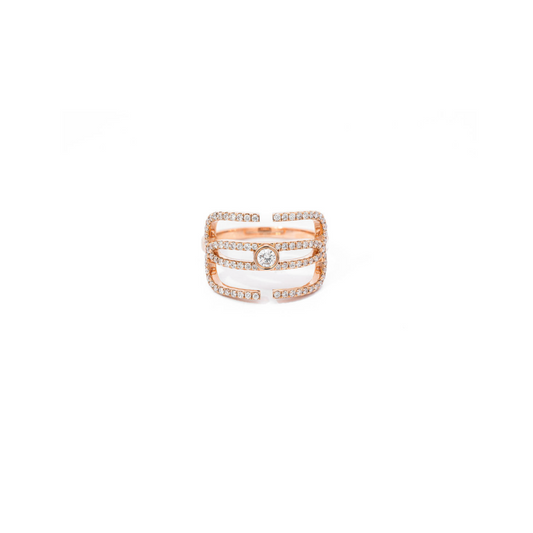 EIRIN Minimalist Logo Ring in Rose Gold