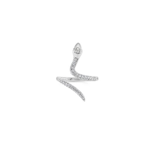 White Gold Serpent Ring