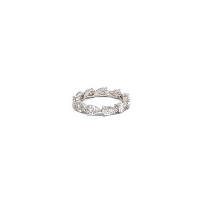 Pear Diamond Eternity Band