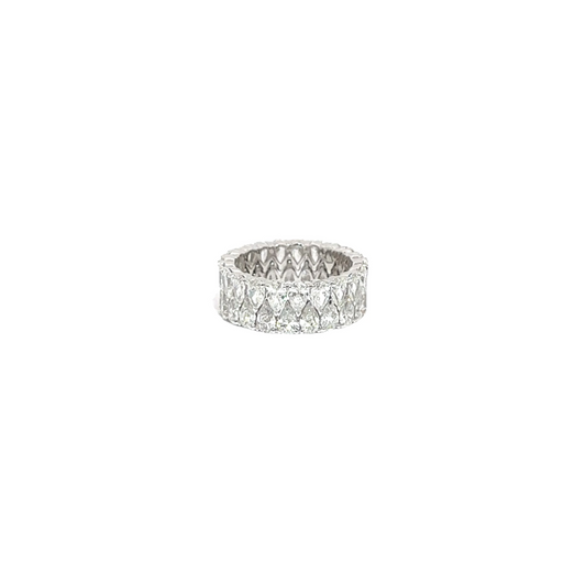 Alternate Teardrop Double Stacked Eternity Band