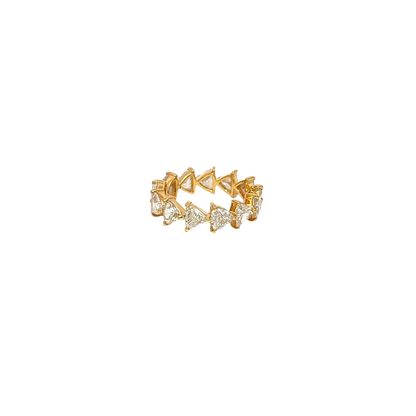 Trillion Eternity Band in Yellow Gold