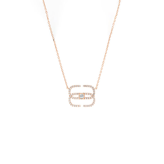 EIRIN Minimalist logo necklace in Rose Gold