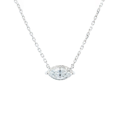 Solitaire Marquise Chain Necklace