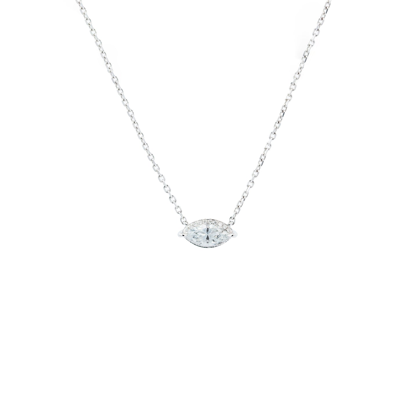 Solitaire Marquise Chain Necklace