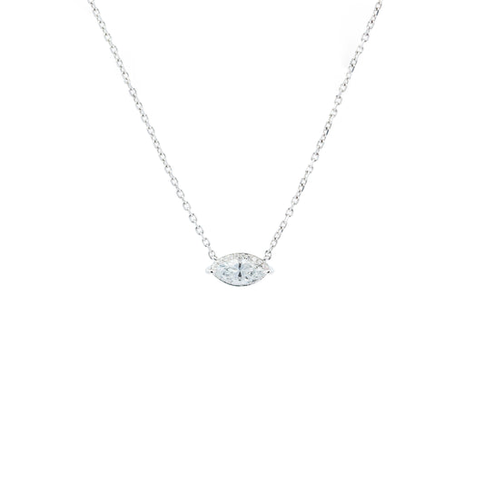 Solitaire Marquise Chain Necklace