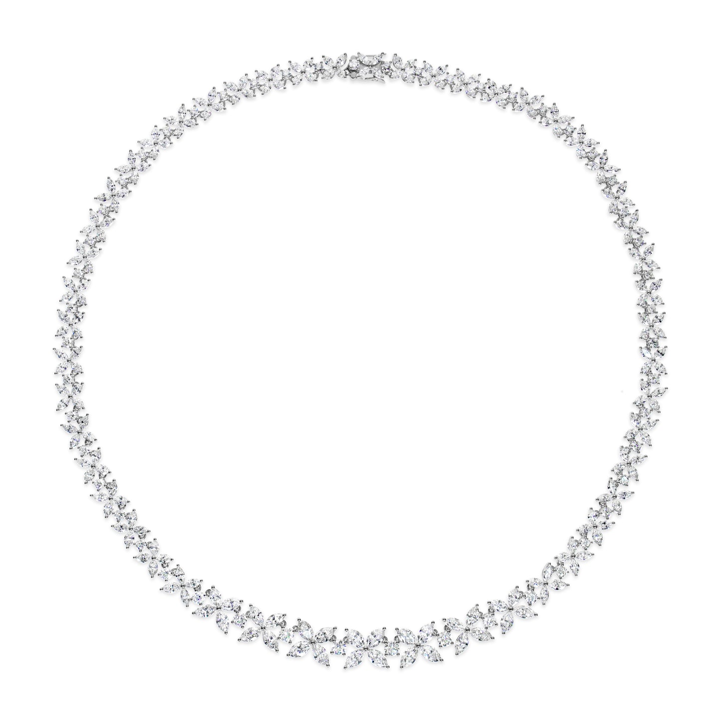 Floral Marquise Diamond Necklace