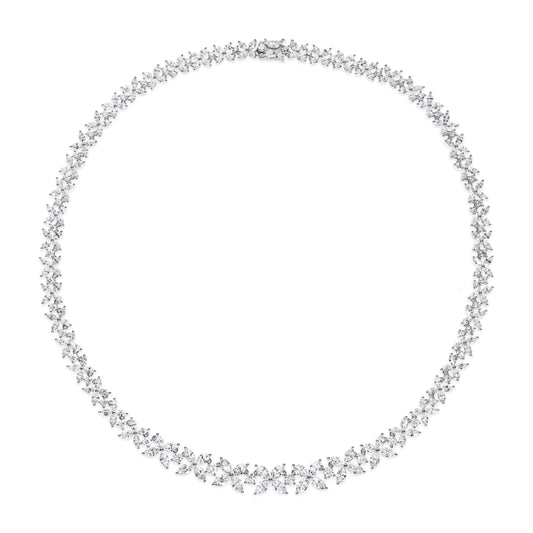 Floral Marquise Diamond Necklace