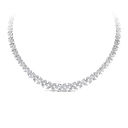 Floral Marquise Diamond Necklace