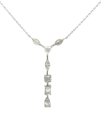 Diamond Drop Chain Necklace