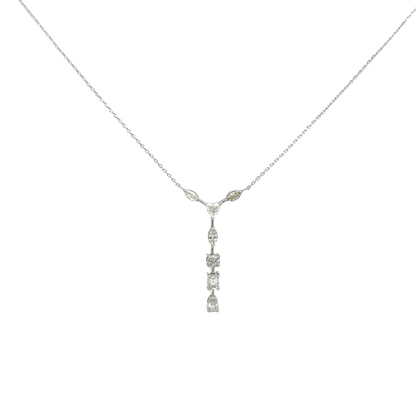 Diamond Drop Chain Necklace