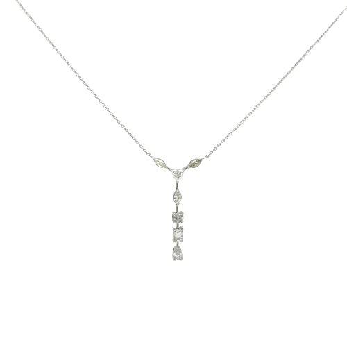 Diamond Drop Chain Necklace