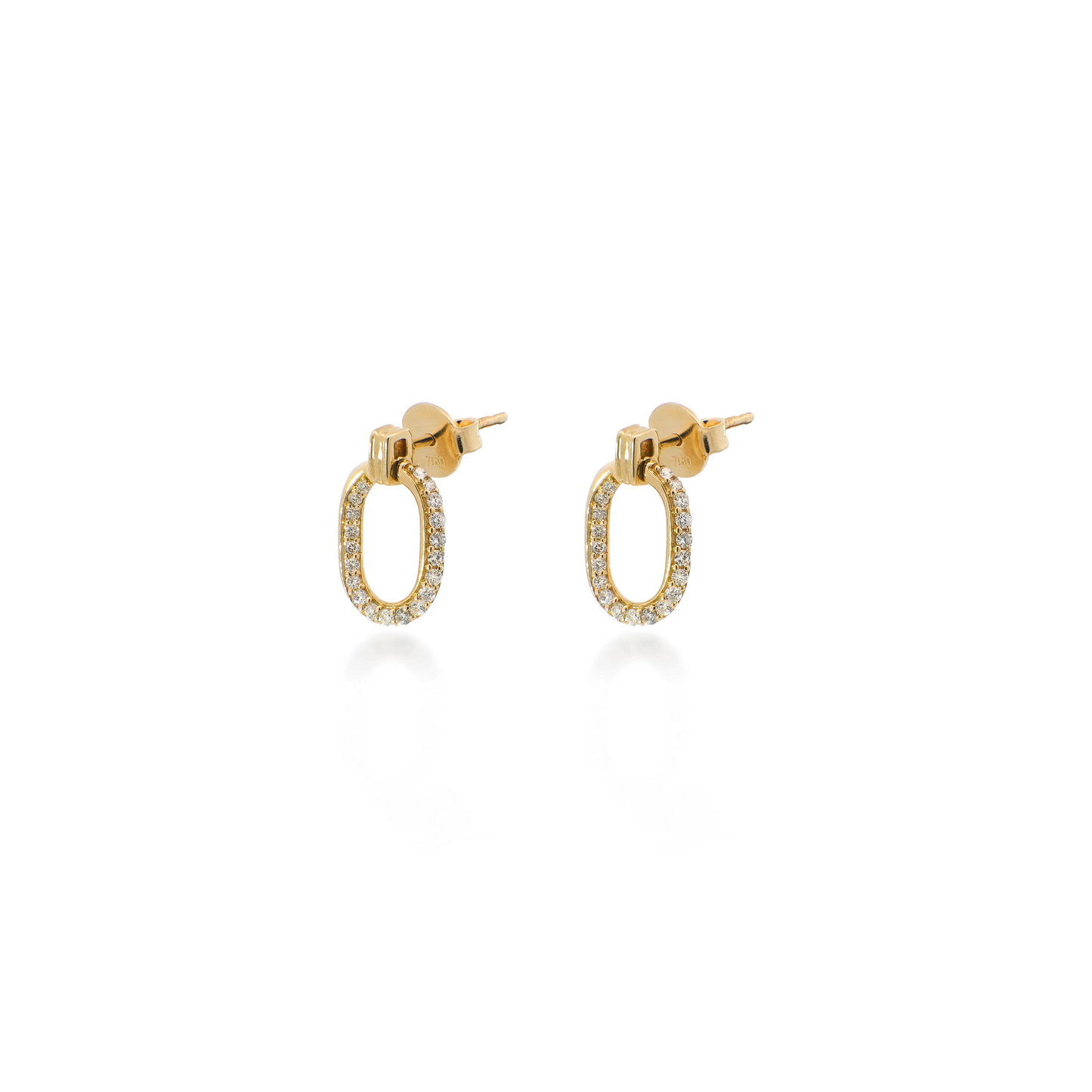 Round Diamond Knocker Earrings