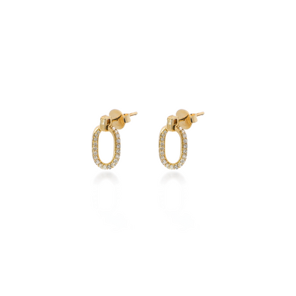 Round Diamond Knocker Earrings