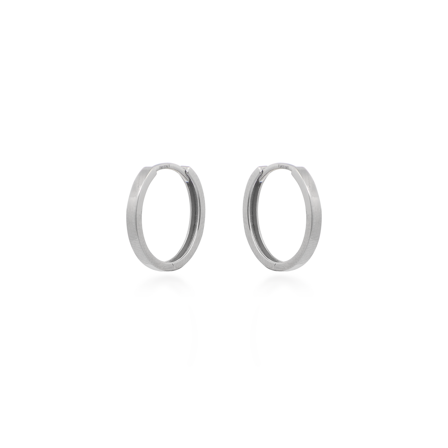 White Gold Square Hoop Earrings (Small)