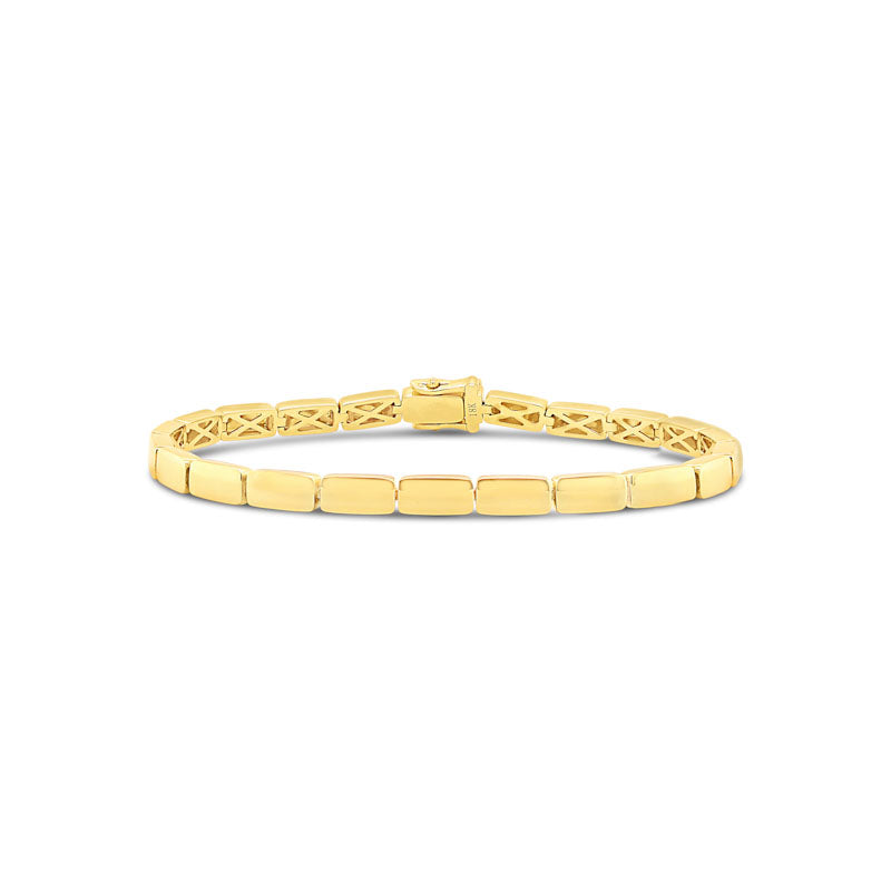 Yellow Gold Bar Bracelet for Women