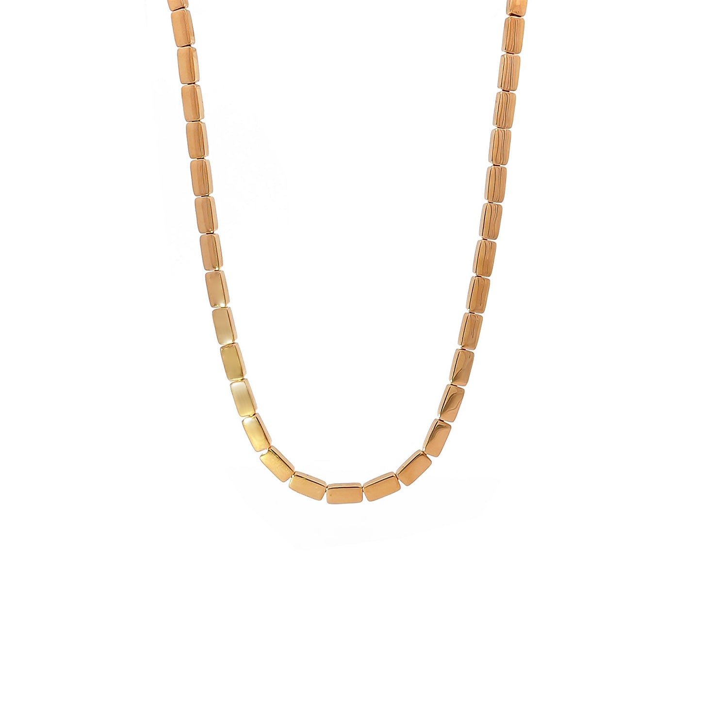 Yellow Gold Bar Necklace