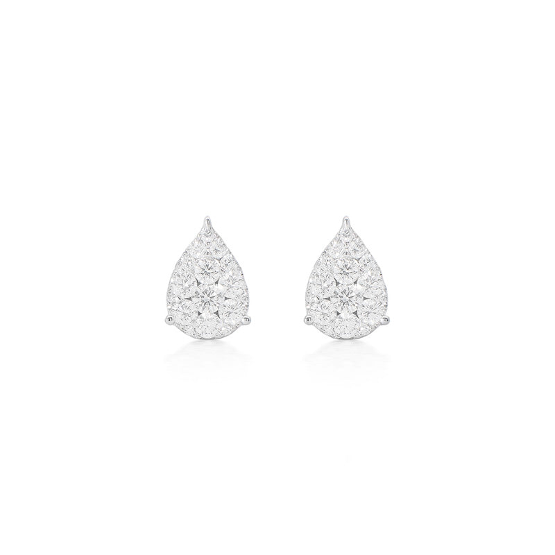 Illusion Teardrop Stud Earrings